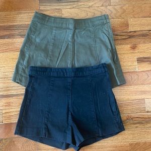 H&M shorts military green and black, size 6